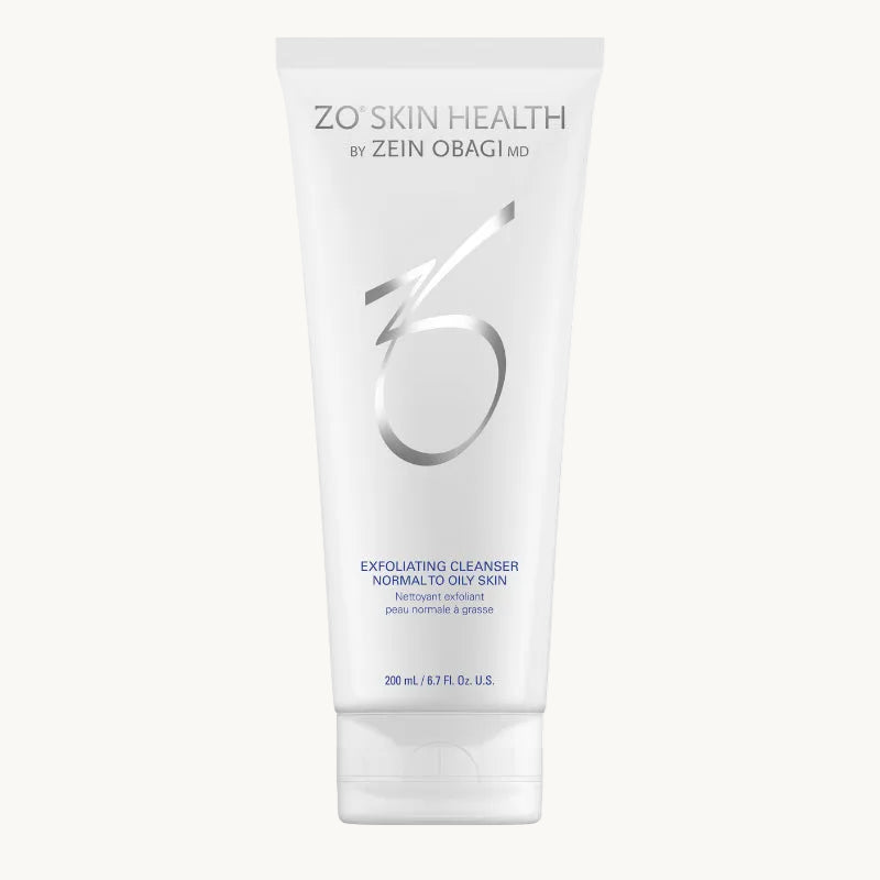 Exfoliating Cleanser by ZO Skin Health in a tube for normal to oily skin, gentle exfoliation for clean, refreshed skin.