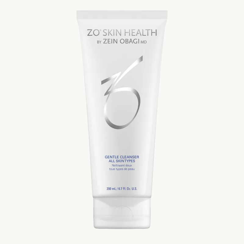ZO Skin Health Gentle Cleanser for all skin types, effectively removing oil and impurities while hydrating skin.